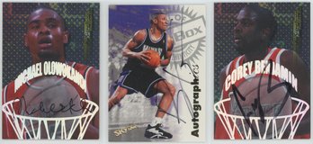 Lot Of (3) Basketball On Card Autographs
