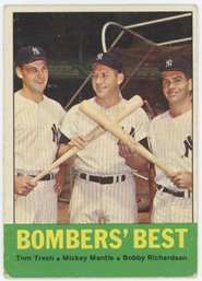 1963 Topps Bomber's Best W/ Mickey Mantle