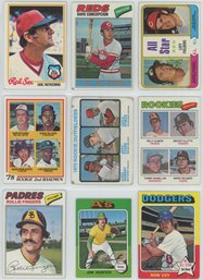 Lot Of (9) 1970s Topps Baseball Rookies And Stars