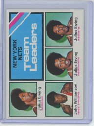 1975 Topps Nets Team Leaders W/ Julius Erving