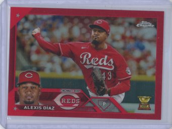 2023 Topps Chrome Alexis Diaz Red Refractor Rookie /5 RARE