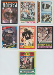 Lot Of (7) 1980s Topps Walter Payton Cards