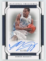 2018 National Treasures Marcus Camby On Card Autograph #/99