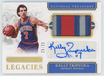 2018 National Treasures Kelly Tripucka 3 Color Game Worn Patch Auto #/25