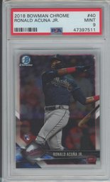 2018 Bowman Chrome Ronald Acuna Jr Rookie PSA 9 MINT