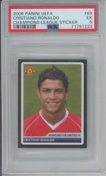 2006 Panini Eufa Cristiano Ronaldo Champions League Sticker PSA 5 EX