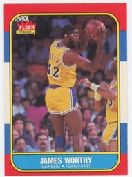 1986 Fleer James Worthy Rookie