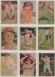 Lot Of (9) 1957 Topps Baseball Cards