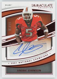 2022 Immaculate Andre Johnson Autograph #/49