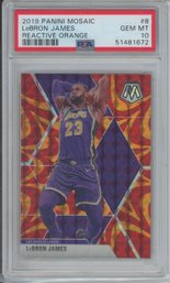 2019 Mosaic LeBron James Reactive Orange PSA 10 GEM