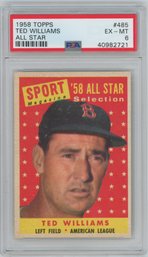 1958 Topps Ted Williams All Star PSA 6