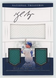 2017 National Treasures Kyle Seager Triple Relic On Card Autograph #/99