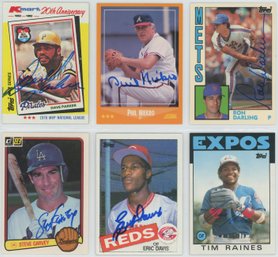 Lot Of (6) Signed Baseball Cards W/ Rookies And Hall Of Famers!