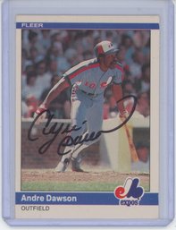1984 Fleer Andre Dawson Signed Card