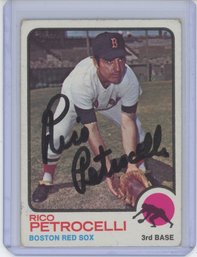 1973 Topps Rico Perrocelli Signed Card