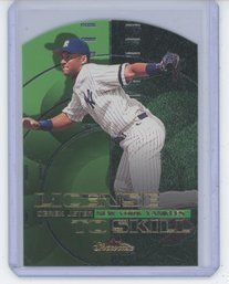 2000 Fleer Showcase Derek Jeter License To Skill Die Cut Insert