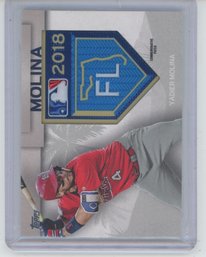 2018 Topps Yadier Molina Spring Training Patch Card