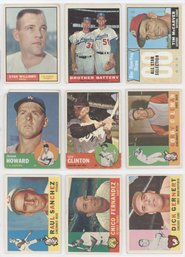 Lot Of (9) 1960s Topps Baseball Cards