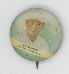 1932 Orbit Gum Marty McManus Pin Back