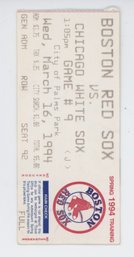 March 16, 1994 Spring Training Red Sox Vs White Sox MICHAEL JORDAN In Lineup!