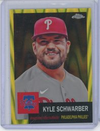 2022 Topps Chrome Platinum Kyle Schwarber Yellow Refractor /250