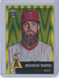 2022 Topps Chrome Platinum Brandon Marsh Rookie Yellow Refractor /250