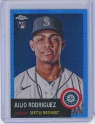 2022 Topps Chrome Platinum Julio Rodriguez Rookie Blue Refractor