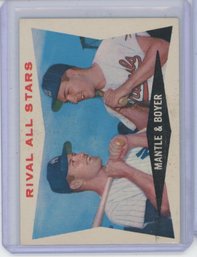 1960 Topps Rival All Stars Mickey Mantle Ken Boyer