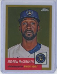 2022 Topps Chrome Platinum Andrew McCutchen Gold Refractor /50