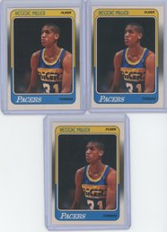 Lot Of 3 1988 Fleer Reggie Miller Rookie Cards