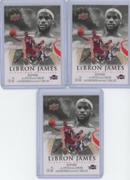 Lot Of 3 2009 Upper Deck LEBRON JAMES Now Appearing Inserts