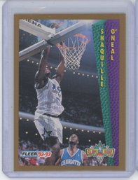 1992 Fleer Shaquille Oneal Rookie Card Slam Dunk