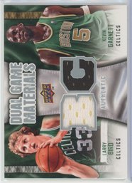 2009 Upper Deck Larry Bird Kevin Garnett Dual Jersey Card