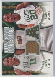 2009 Upper Deck Glen Davis Ray Allen Dual Jersey Card