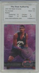 1997 Metal Tim Duncan Rookie Graded 9.5 MINT