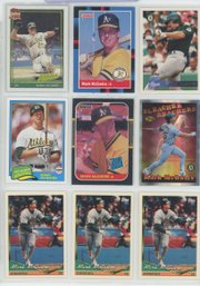 10 Card MARK MCGWIRE Lot Including Rookie