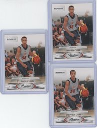 Lot Of 3  2009 Prestige STEPHEN CURRY Rookies #207