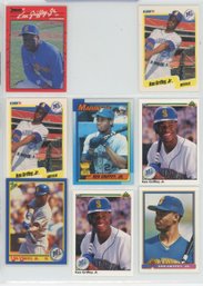 8 Card Ken Griffey Jr Lot Including Second Year All Star Rookie