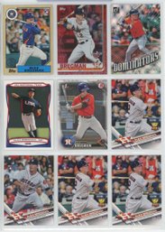 9 Card Alex Bregman Lot Including Rookies And Numbered Inserts