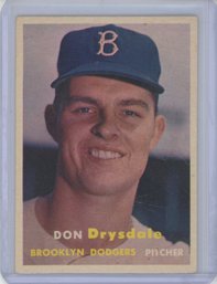 1957 Topps Don Drysdale Rookie Card