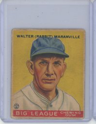 1933 Goudey Walter Rabbit Maranville