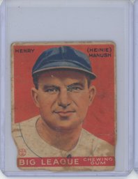 1933 Goudey Heinie Manush