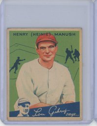 1934 Goudey Henry Heinie Manush