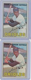 Lot Of 2 1967 Topps Frank Robinson