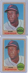 Lot Of 2 1968 Topps Frank Robinson