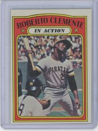 1972 Topps Roberto Clemente In Action