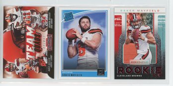 Lot Of 3 Baker Mayfield Rookie Cards