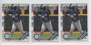 Lot Of 3 2019 Bowman Julio Rodriguez Bowman First