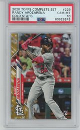 2020 Topps Randy Arozarena Gold Stars Rookie PSA 10