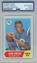 1968 Topps Johnny Unitas PSA DNA Auto